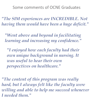 Selected comments from OCNE Graduates